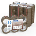 Lifetime Supplies 36 Rolls [Upgraded] 2" Brown Premium Packing Tape, 110 Yards, 2.2 mil, Heavy Duty Packaging Tape for Shipping, Moving, Sealing - Stronger & Thicker