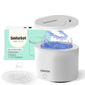 Premium Rechargeable 42000 Hz Ultrasonic Cleaner 200 ml with UV Sanitizer for Clear Aligners, Retainers, Mouthguards, Dentures, & Night Guards – Deep Cleaning Dental Appliance Cleaner - White