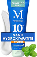 Mouthology 10% Nano Hydroxyapatite Toothpaste Fluoride Free, Whitening*, Rod Shaped nHA, Xylitol Toothpaste for Adults, Enamel Care*, Sensitive Teeth*, SLS Free, Mint 4oz (USA Made) Package May Vary