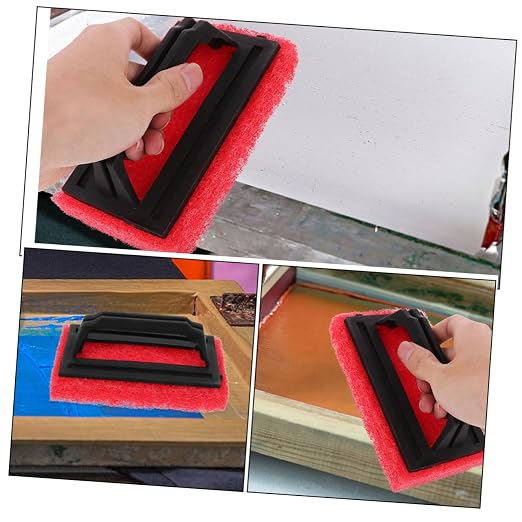 Mobestech 24pcs Ink Removal Cleaning Brush Handheld Scrub Pads for Screen Cleaning Multifunctional Scrub Brush Ergonomic Handle Compact Design for Easy Storage