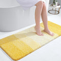 OLANLY Bathroom Runner Rugs Mat 47x20, Extra Soft Absorbent Microfiber Bath Rugs, Rubber Backing, Quick Dry, Washable Long Bath Mats for Bathroom Floor, Tub and Shower, Home Decor Accessories, Yellow