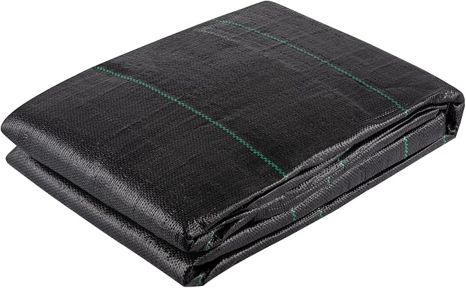 VEVOR Weed Fabric Barrier Heavy Duty, 12.5x50ft 3.5oz Weed Blocker, Woven Landscape, Garden Weed Barrier, Weed Control Fabric Ground Cover, Geotextile, Gardening Mat, Black
