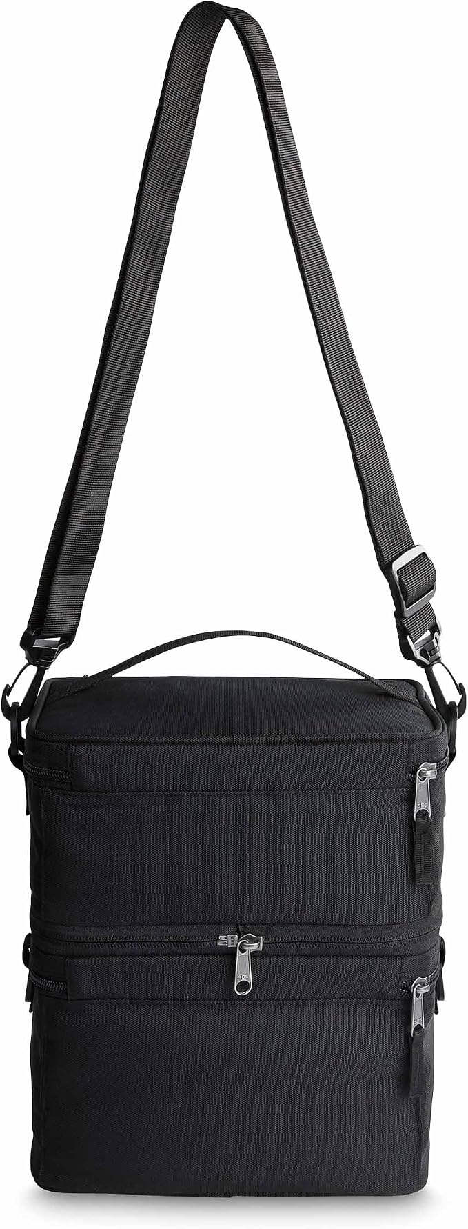 PackIt Mod 3-In-1 Lunch Box for Men and Women, Black with EcoFreeze Technology (Built-in Ice Packs), Removable Crossbody Strap, Designed for Outdoor, Work & Everyday Use