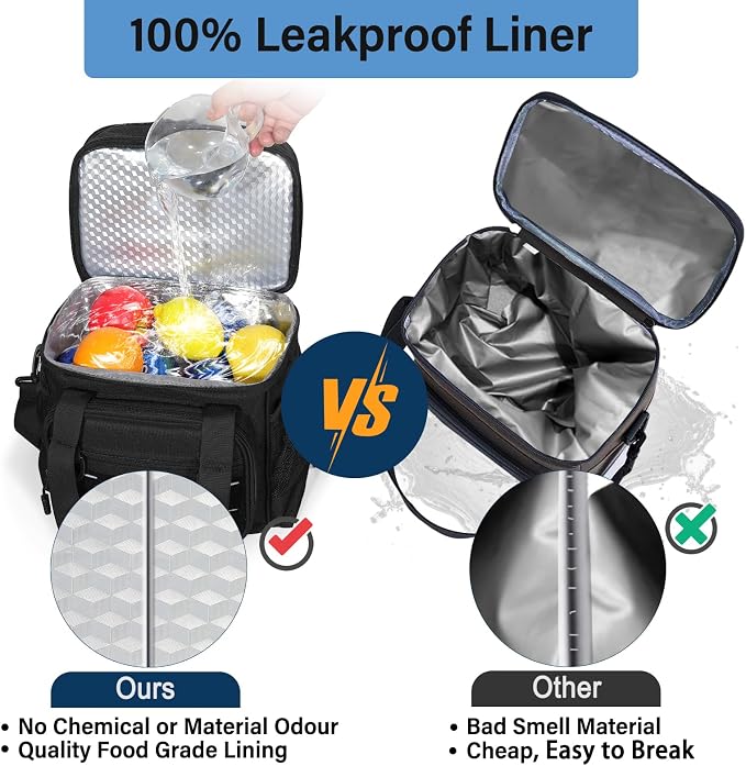 Lunch-Box-Cooler-Bag - Insulated Tactical Lunchbox for Men Women - Large Lunch Pail for Adults Work Outdoor Shifts Trips with American Flag