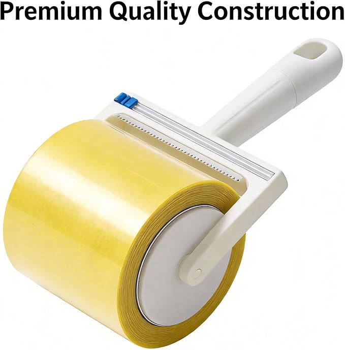 Extra Sticky Lint Roller for Pet Hair, 6cm & 10cm Wide, Tearable Reverse Roll, Reusable Handle, Strong Adhesive Roller for Clothes, Sofa, Carpet, Furniture, Dog & Cat Hair Remover(6cm)