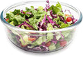 Extra Large Glass Mixing Bowl - 6 Quart Clear High Borosilicate Glass Salad Bowls - Glasses Bowl for Sourdough, Baking, Bread Making, Kitchen