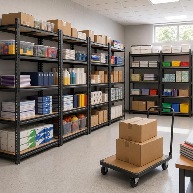 REIBII 4 Pack Storage Shelves,5 Tier Heavy Duty Metal Garage Shelving | 5 Tier Freestanding Metal Shelving,2400 LBS Per Unit,72"H x 36"W x 16"D Each,Adjustable for Warehouses,Stockrooms & Retail