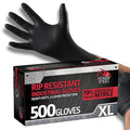 Venom Steel Nitrile Gloves, Rip Resistant Disposable Latex Free Black Gloves, 2 Layer Gloves, 6 mil Thick, X-Large (Pack of 500)