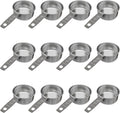 1/2 Cup Stainless Steel Measuring Cup | Sturdy Metal 125 ml | 125 cc | 4 oz | Single Cup for Wet and Dry Ingredients | Great for use as 1/2 Cup Dog Food Scoop - 12 PK