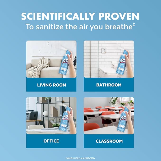 Lysol Air Sanitizer with Bacterial Odor Eliminator for Home & Office, Air Freshener Alternative, Cotton Blossom Scent, 10 oz (Pack of 3)