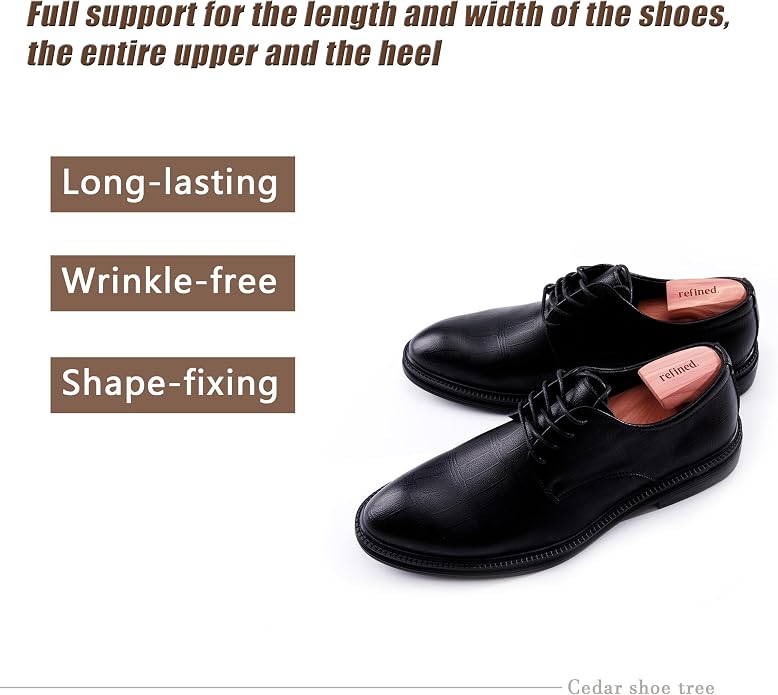 Refined.Cedar Shoe Tree Red Cedar Wooden Shoe Trees with Twin Tubes,Men's Twin Tubed Shoe Trees 6-16Sizes shoe tree wood