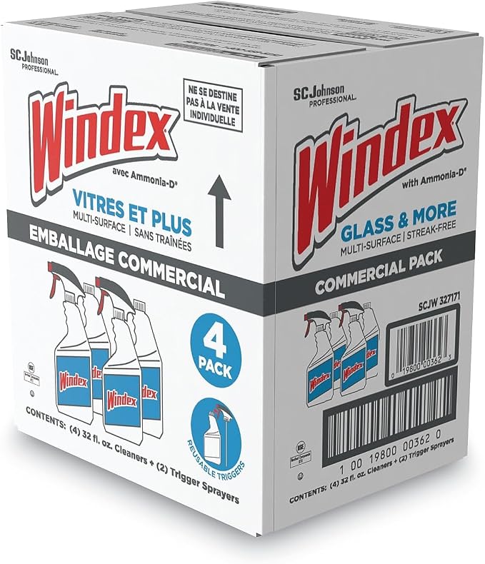 SC Johnson Professional Windex Glass & More 32oz Refill