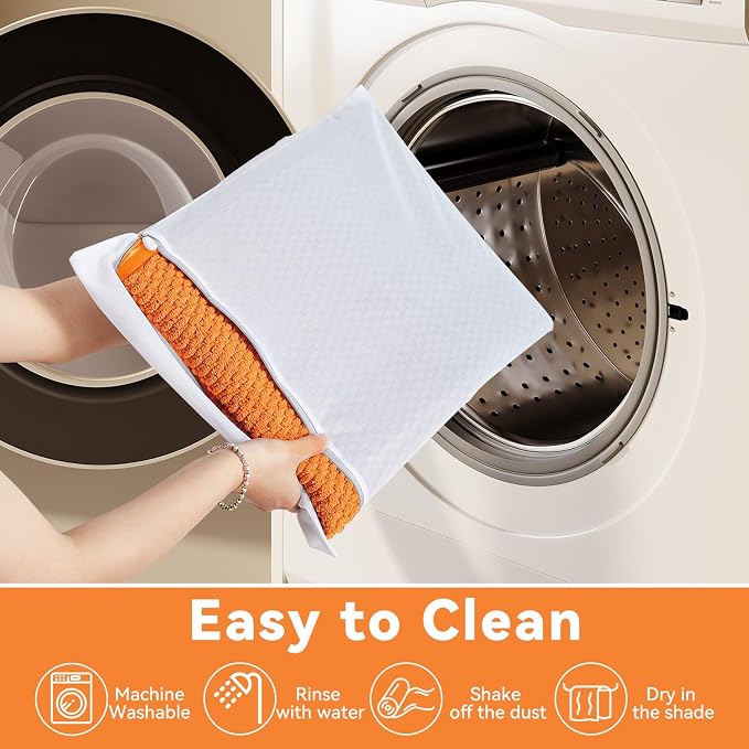 Triohero Bathroom Rugs Non Slip Washable, Super Absorbent Thin Bath Mat Quick Dry Low Pile Bathroom Rug, Orange 24"x36"