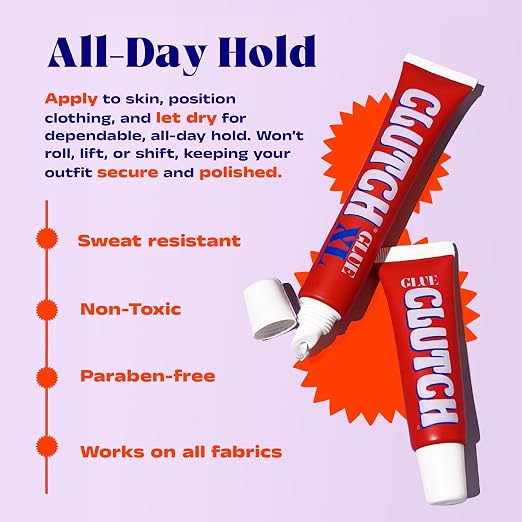 Liquid Fashion Tape - Big & Little Pack – Clear Body Glue & Fashion Glue for Women – Customisable Skin Adhesive for Clothing, Dresses, Straps and Accessories