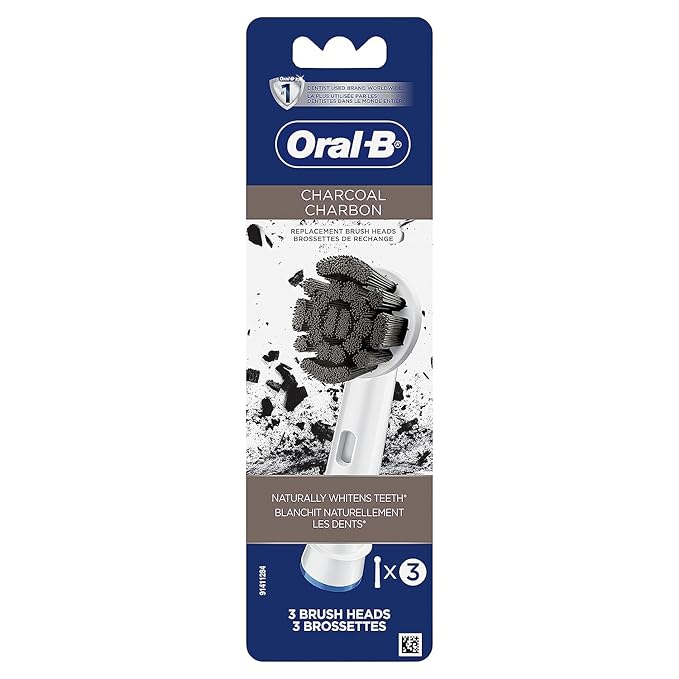 Oral-B Charcoal Electric Toothbrush Replacement Brush Heads Refill, 3 Count