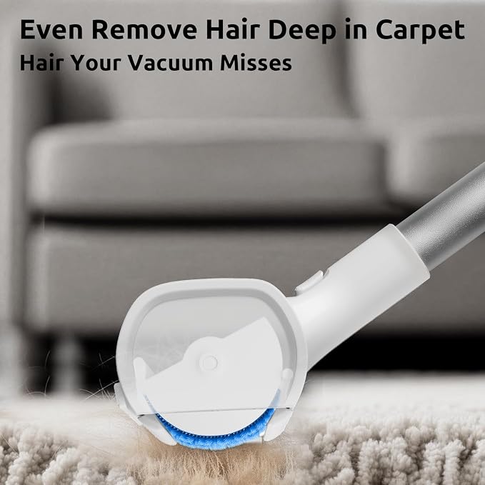 ACE2ACE A3 Pro Carpet Roller for Pet Hair, Carpet Pet Hair Removal Tool | Reusable Large Lint Rollers, 5 Feet Long Handle No Bending No Kneeling, Cat Dog Hair Remover for Carpet, Rugs, Mats, Gray