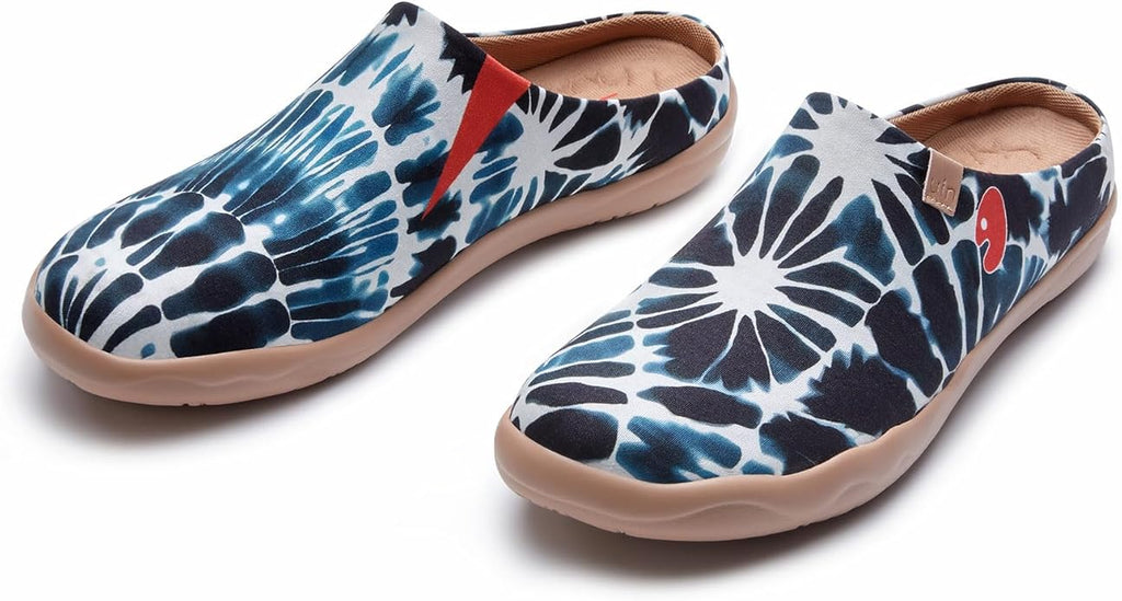 UIN Men's Mules Slipper Loafers Lightweight Mules Walking Casual Clogs Comfort Household Slip Ons Art Painted Travel Shoes Malaga Marine World