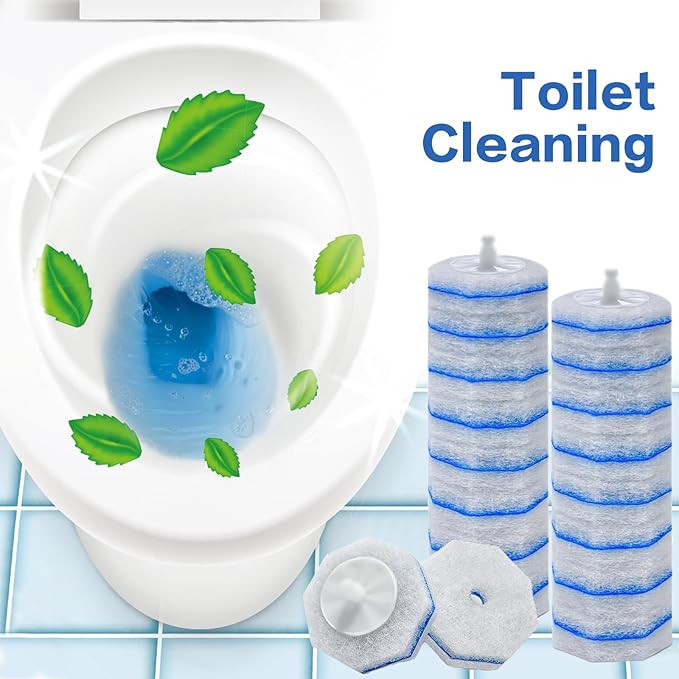 2X Cleaning Power Upgrade Formula Toilet Bowl Wand Refills, Fits for Clorox Wand,150 Count Disposable Toilet Brush Wand Refills - No Falling Apart, Fits Most Brand Toilet Brushes for Bathroom Cleaning