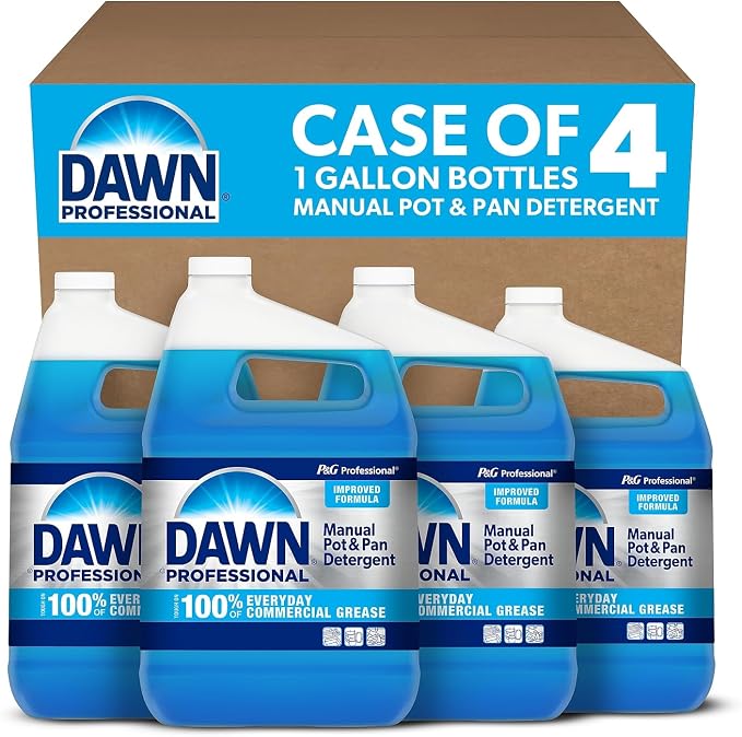 Dawn Professional Manual Pot and Pan Liquid Dish Soap, Original Scent, 128 oz., 1 Gal., 4/Carton (57445)