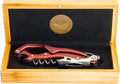 Morgan King Luxury Wine Bottle Opener with Custom, Personalized Engraving | Professional Waiters Corkscrew Wine Opener | Waiter Wine Bottle Opener | Stainless Steel Multi Wine Opener Gift (Burgundy)