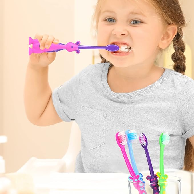 Gerrii Kids Toothbrushes Bulk Soft Bristles with Covers for Daycare,100 Pcs | Individually Wrapped, Suction Base, Ideal for School Daycare Camp Travel, Gentle Bristles Safe for Children Toddlers