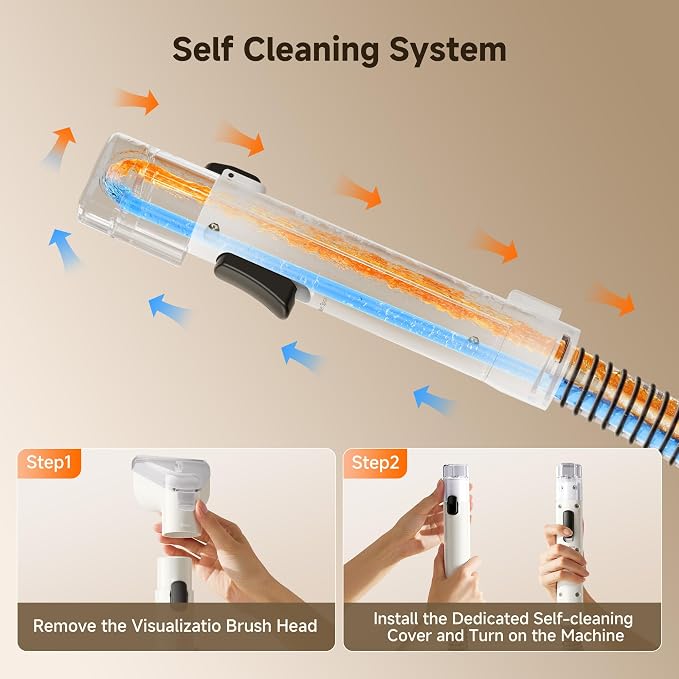 Uwant Portable Carpet and Upholstery for Deep Cleaner, 18Kpa Carpet Cleaner Machine for Cars, Pets with Cleaning Tool and Self Cleaning Set of 1 for Spot, Rug, Couch | Carpet Cleaner Machine for Couch Spot Cleaner Machine with Textile Solution, 2.4L Wa...