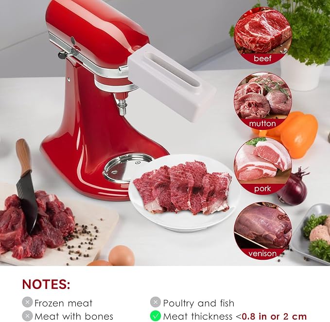 Meat Tenderizer Attachments for KitchenAid Stand Mixers, Accessories and Attachhments for Kitchen Aid with Sturdy Stainless Steel Gears Accessories