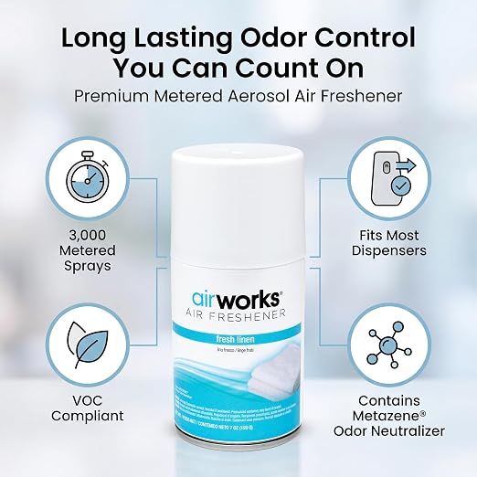 Hospeco Health Gards Very Vanilla Metered Aerosol Air Freshener, 7 oz Can (Case of 12), Hospeco 07915,H4348, Vanilla