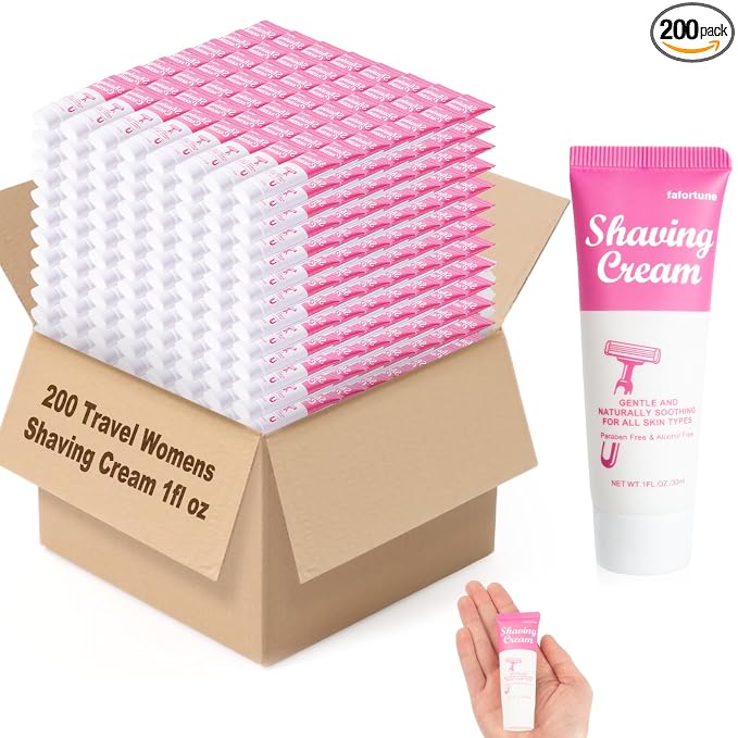 Womens Shaving Cream Bulk Travel,1fl oz/30ml Shave Gel for Women,Care Dry Skin Womens Shave Gel for Travel Guests(Jasmine,Pack of 200)