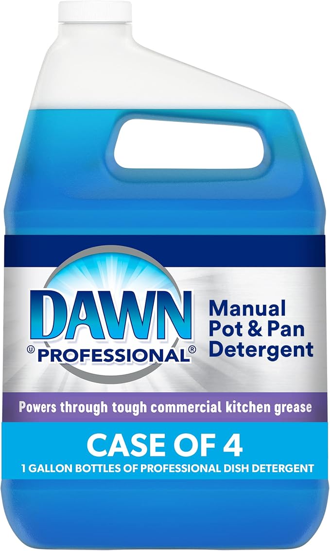 Dawn Professional Dishwashing Liquid Soap Detergent & Basic Medical Blue Nitrile Exam Gloves - Latex-Free & Powder-Free - NGPF-7002 (Case of 1,000), Medium