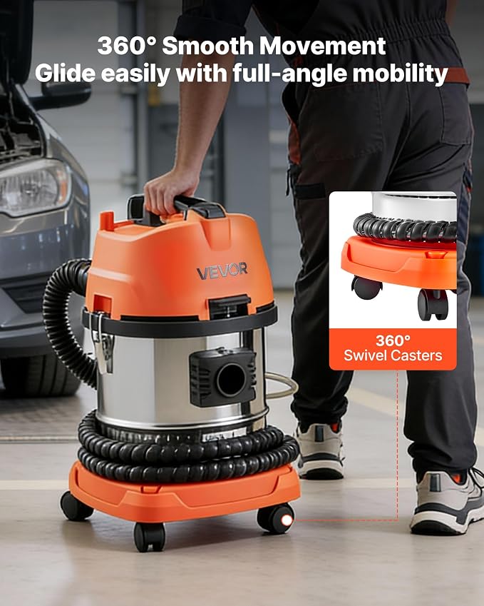 VEVOR Walnut Blaster Kit for Carbon Cleaning, 1200W Sand Blaster with Built-in Vacuum, Extension Nozzle Sandblaster Gun, and 5.5lbs Walnut Shell for Engine Intake Valve Cleaning - 13L | Large Capacity & High-Efficiency Cleaning