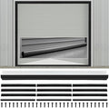 DoubleFill 10 x 10 ft Complete Garage Brush Seal Kit, 3'' Roll up Door Seal and U and O Shape Universal Garage Door Seals Bottom Rubber with Brush and Aluminum Track Weatherproof for Warehouse