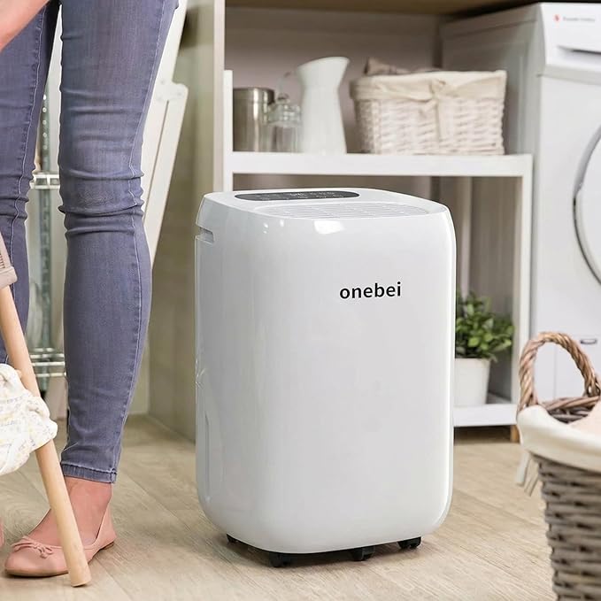 2500 Sq.Ft Dehumidifier, Max 50 Pint/D, Smart Compressor Dehumidifier with 2.8L Water Tank, 1-24H Timing, Auto Defrost, Automatic Cycle Dehumidification for Basement, Bathroom, Bedroom