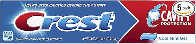 Crest Cavity Protection Toothpaste Gel Cool Mint 8.20 oz (Pack of 5)