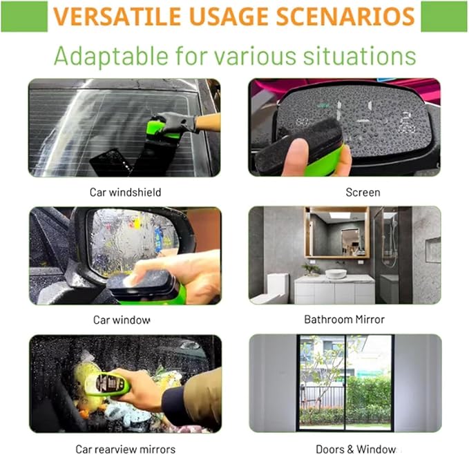 Oil-Free Car Glass Cleaner Brushes, 2026 New Oil Film Brush 2.0, Automotive Oils Film Cleaning Brush for Car Window, Universal Glass Cleaning Board