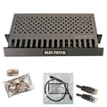 Neat Patch MINI 1U Low Profile Cable Management Kit - 5 Packs w/ 120 CAT6 Patch Cables (1FT Black)