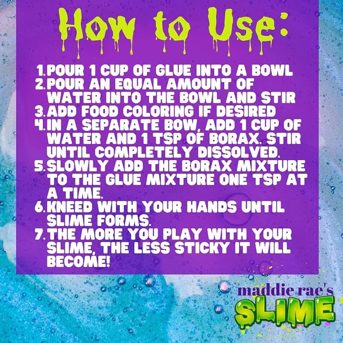 Maddie Rae’s Extra Thick White Slime Glue 1/2 Gallon – Perfect for Fluffy & Buttery Slime, Non-Toxic Washable Craft Glue for Kids, Teachers Classroom Supplies, School Projects & Summer Camp Activities