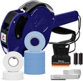 Perco Lite 1 Line Price Gun Kit for Retail Business – Includes 2 White Rolls, 4 Blue Rolls, Gun Clip & Ink Rollers – Pre-Loaded Pricing Gun w Labels & Ink