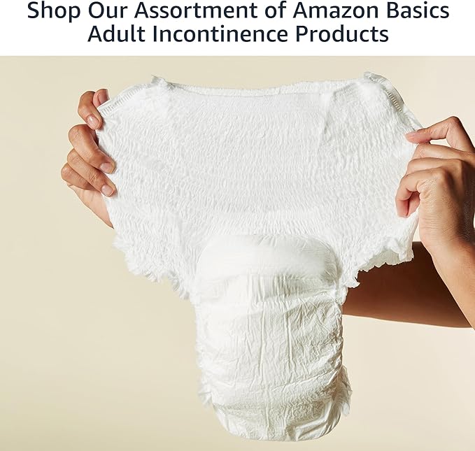 Amazon Basics Unisex Protective Underwear, Overnight Absorbency, Extra Large, 12 Count (Pack of 2)