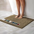 Muddy Mat® | Chenille Bathroom Rugs Quick Dry Microfiber Mats Non Slip Washable, Extra Thick, Soft and Highly Absorbent Bath Mats for Bathroom, Kitchen, and Shower Floor - Beige 24"x35"