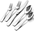 Silverware Set for 6, 30 Piece 18/10 Stainless Steel Flatware Utensils Cutlery Set, Mirror Polished knives Forks and Spoons Silverware Sets,Dishwasher Safe for Dinner Home Kitchen,Wedding Party