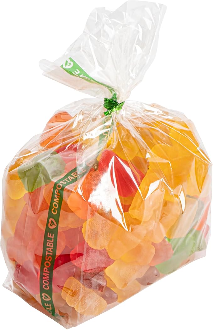 Resturantware Plastic Gusset Bags 100 Count 4" x 2 1/4" x 8" Wicker Dispensing Bottom Gusset Clear Plastic Bags Heat Sealable For Sourdough Bread Cookies Pastries Rolls For Home Bakers And Bakeries
