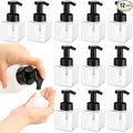 Domensi Foaming Soap Dispenser 8.5 oz Foam Pump Bottle Bulk Empty Travel Foaming Dispenser Refillable Hand Soap Plastic Pump Bottle Travel Clear Container for Bathroom Vanities(12 Pcs,Black)
