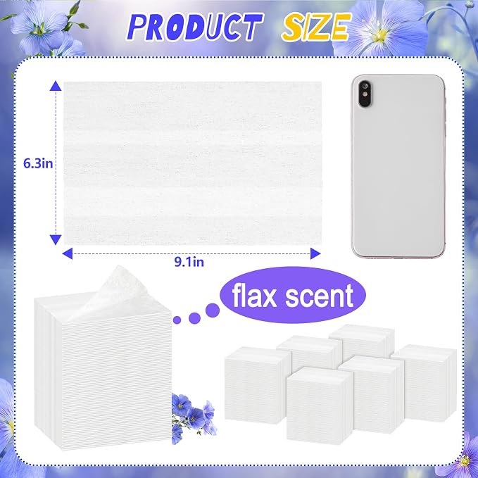 600 Count Dryer Sheets Bulk Fabric Softener Fresh Linen Scent, Fresh Dryer Sheets Naturally Softens and Removes Static Cling, Ideal for Large Households, Sensitive Skin