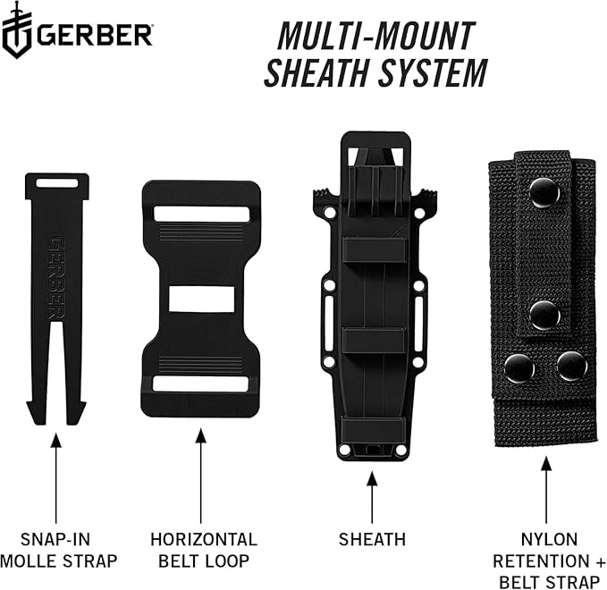 Gerber Gear StrongArm Knife - Fixed Blade - Tactical Knife for Survival Gear - Full Tang, 420HC Steel Blade - Camping Survival Knife - Made in USA - Plain edge, Coyote Brown