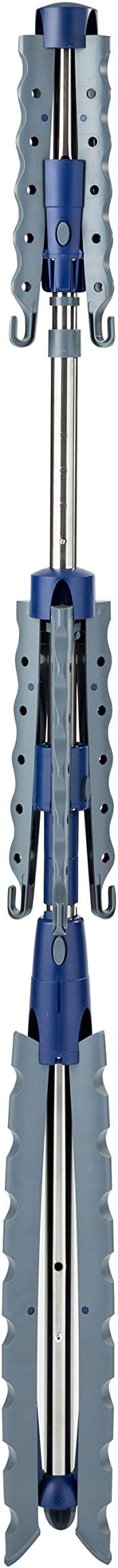 Honey-Can-Do 2-Tier Tripod Clothes Drying Rack, 73", Chrome Steel | 73" tall 2-tier tripod holds 30 garments and long dresses off the floor. Chrome steel resists rust; folds compact.