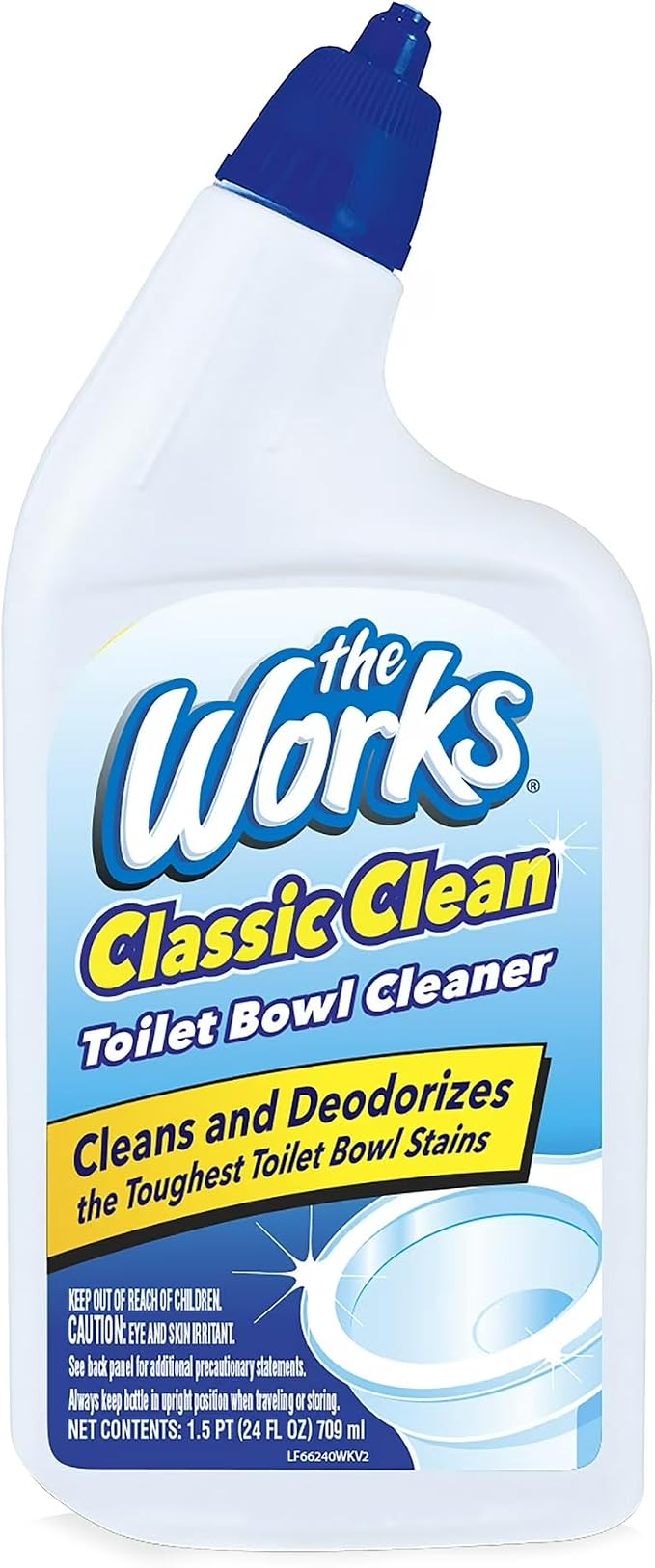 16-Pack - The Works Classic Clean Toilet Bowl Cleaner 24 Fl Oz Each