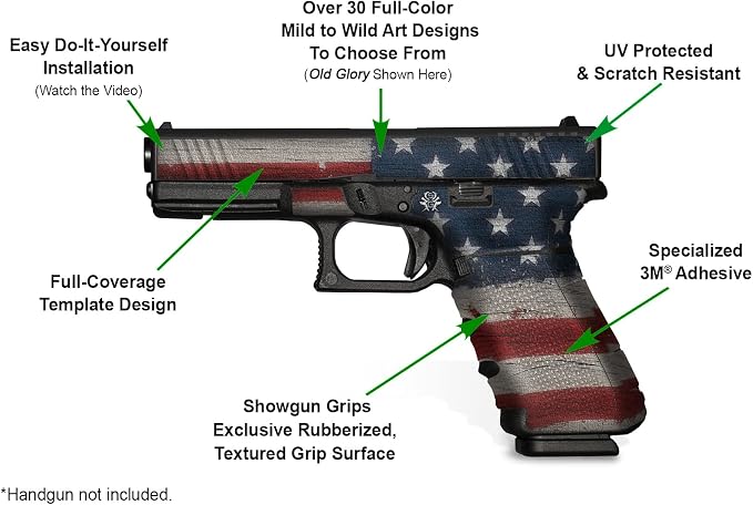 Textured Vinyl Decal Skin Kit for Smith & Wesson M&P M2.0 9mm/.40 4" Compact (Nitro)