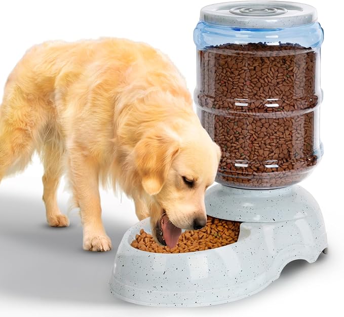 Kenond 11L Gravity Automatic Dog Feeder, Dog Food Dispenser for Large Breed | Wide Mouth, Easy to Clean/ Gravity Filled/ Large Capacity/ Multi Pet Home