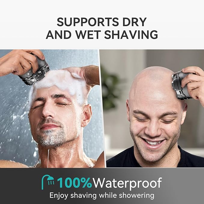 kensen 6D Head Shavers for Bald Men, Upgraded Shaver for Men with 360° Floating Magnetic Head, 100% Waterproof Wet & Dry Electric Razor, LED Display & Type-C Charging, 160-Minute Long Battery Life